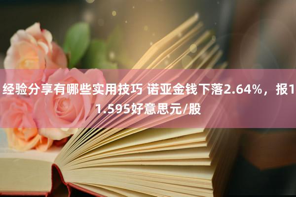 经验分享有哪些实用技巧 诺亚金钱下落2.64%，报11.595好意思元/股