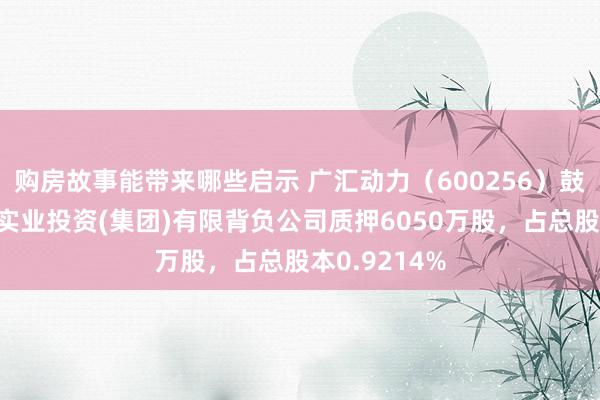 购房故事能带来哪些启示 广汇动力（600256）鼓舞新疆广汇实业投资(集团)有限背负公司质押6050万股，占总股本0.9214%