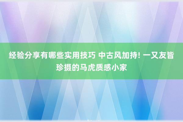 经验分享有哪些实用技巧 中古风加持! 一又友皆珍摄的马虎质感小家