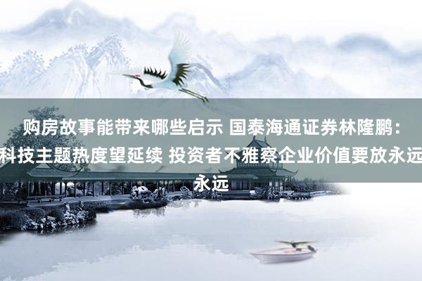 购房故事能带来哪些启示 国泰海通证券林隆鹏：科技主题热度望延续 投资者不雅察企业价值要放永远